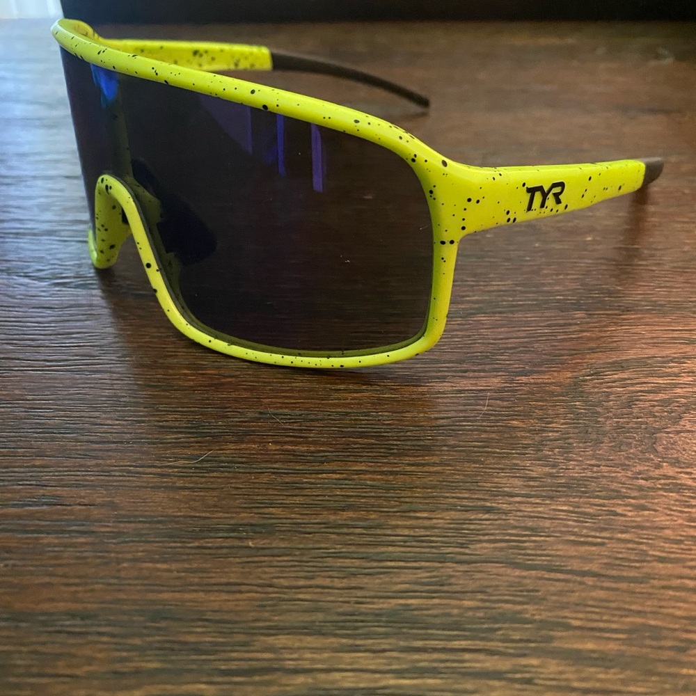 TYR Neon Yellow Speckled Sunglasses